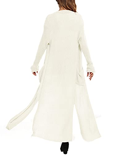 Image of Womens Casual Long Sleeve Split Open Cardigan Knit Long Cardigan Sweaters with Pockets Fall Fashion 2024