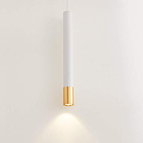 Lámpara colgante de aluminio premium luz de suspensión LED cilíndrica diseño elegante techo