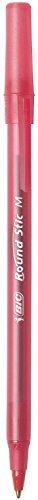 Image of BIC Round Stic Ball Pen, Medium Point, 1.0 mm, Red Ink, Pack of 60 (GSM11RD) New