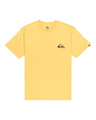 Quiksilver EV - Camiseta de Manga Corta con Logotipo S, Color Amarillo M