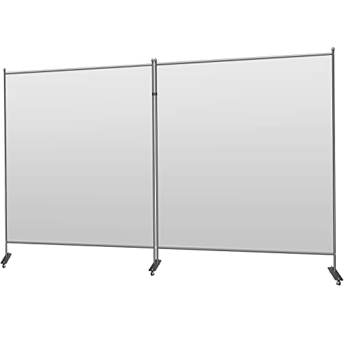 Vevor Office Partition 142" W X 14" D X 72" H Room Divider Wall 2-Panel Office Divider Folding Portable Office Walls Dividers With Non-See-Through Fabric Room Partition Gray For Room Office Restaurant #TOP7