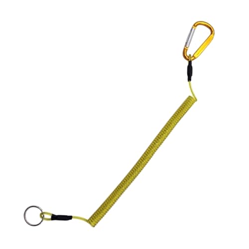 Xjdzineq - Cordón de pesca de primavera en espiral con clip de metal, cordón de 35 cm para alicates, barco, herramienta de camping al aire libre resistente