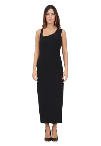  VERSACE JEANS COUTURE Abito Lungo Nero Chain Couture da Donna 44