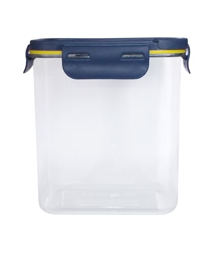 Image of Kotak Sales Flip N Lock 1100ML Square Premium Food Storage Container Unbreakable BPA Free Food Grade Air Tight Transparent Design Freezer Safe Stackable Box Dryfruits Pulses Snacks (550ML X 2 Pcs)