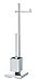 Produktbild WENKO Stand WC-Garnitur Quadro - WC-Bürstenhalter, Vierkantrohr, Stahl, 23.5 x 72.5 x 18.5 cm, Chrom