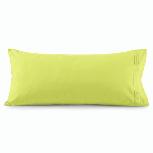 Image of Elegant Comfort Luxury Ultra-Soft 1-Piece Body Pillowcase - 1500 Premium Hotel Quality Microfiber Double Brushed - Wrinkle Resistant, Body Pillowcase Size, Lime