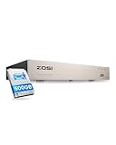 ZOSI 8CH 1080P Home Security DVR with 500GB Hard Drive, AI Human/Vehicle Detection, Remote Access, H.265+ Hybrid 4-in-1 Wired Surveillance DVR for HD-TVI, CVI, CVBS, AHD 960H/720P/1080P CCTV Cameras
