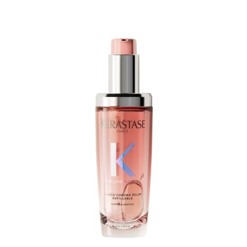 Kérastase Chroma Absolu, Aceite Capilar Reparador Sin Aclarado, Aporta Brillo Duradero y Protege el Color, Luminosidad Radiante, Para Cabello Coloreado Sensibilizado o Dañado, Aceite Recargable, 75 ml