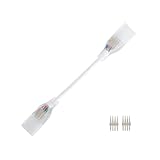 LEDKIA LIGHTING Cable Conector Neón LED 11 W/m RGB 220V AC 60 LED/m Semicircular 180º IP67 a Medida Corte cada 100 cm