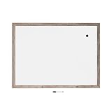 U Brands Decor Magnetic Dry-Erase Board, 48 X 36 Inches, Rustic Wood Frame