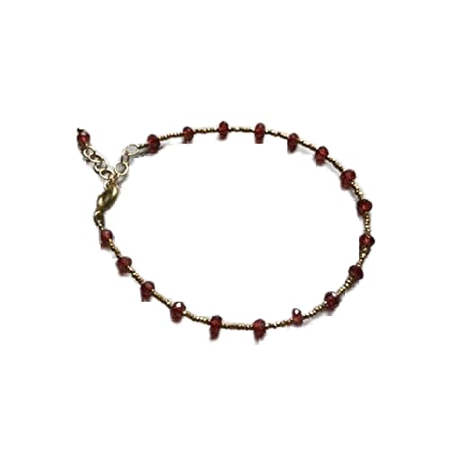 Bracelet perles grenat Mozambique 3.5mm facetté bijoux pierres naturelles unisexes LCBR-4466