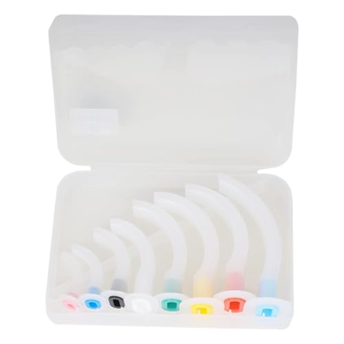 Guedel Pattern Airways Set, Pack of 8 Sizes, Oropharyngeal Airway Kit, Color Coded Medical Airway Set for Emergency, Medical & First Aid Use