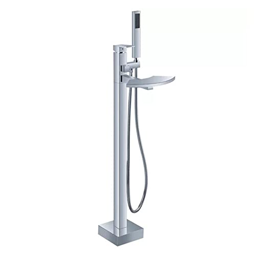 Robinet cascade autoportant chromé mitigeur baignoire sur pied HLTYGWX