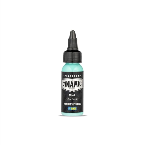 Dynamic Color Platinum Mint Tattoo Ink, Made in Spain, 1 oz