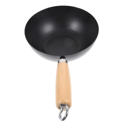 OKUMEYR Small Iron Pot for Kitchen Wok Wok Pan for Stove Cooking Pan for Stir Fry