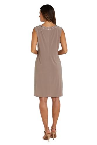 Image of R&M Richards Women's 2-Piece Jacket Dress Set | Knee Length Sheath W / 3 /4 Sleeve Jacket | Mother of the Bride Cocktail Party
