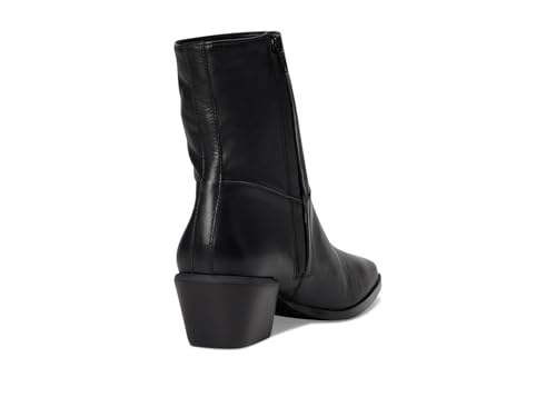 Steve Madden Women's Daney Ankle Boot, Black Leather, 9.5