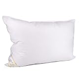 OrganicClub Wool Pillow – 100% Cotton Cover, Breathable & Temperature Regulating Bed Pillow, Natural Sheep Wool Fill, Hypoallergenic Sleeping Pillow (Queen, Medium, Sheep Wool)