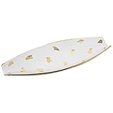 AlexandreHouse CENTRO CERÁMICA BLANCO/DORADO 45X16X6CM