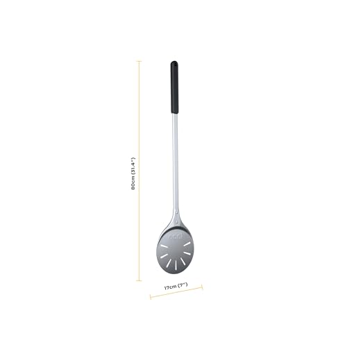Ooni Pizzawender – Perforierter Pizzaschieber Rund (17cm) aus Aluminium – Pizzaschieber Klein, Pizza Dreher & Pizzadreher, Pizza Wender Pizzaöfen – Professional Pizza Turning Peel