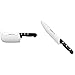 Arcos Universal Macheta, Acero Inoxidable, Negro, 160 mm + Maitre, Cuchillo Cocinero, Acero Inoxidable Nitrum 215 mm, Mango Polipropileno Negro