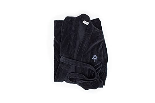 Cotton & Calm Bath Robe (One Size Fits Most, Black) #TOP1