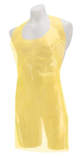 Jednorazowe żółte plastikowe fartuchy - opakowanie: 1000 fartuchy (5 x 200 fartuchów/rolki) nr ref 2828N