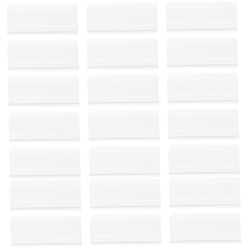 UTHCLO 50個プラスチック製ワイヤーラック用ラベルホルダー 透明 タグディスプレイ 棚サイン固定 コード整理 取り外し可能 クリップ式