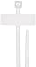 Identification Marker Vertical Cable Tie, 18lbs Tensile Strength, 3/4" Bundle Diameter, 0.312" x .973" Marker, 0.100" Width, 4" Length