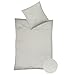 Produktbild Fleuresse Interlock Jersey Bettwäsche Set aus Reiner Baumwolle Grau 135 x 200 cm und 80 x 80 cm