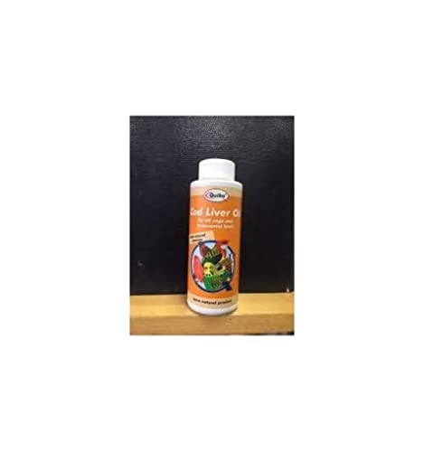 Quiko Huile de Foie de morue 200ml - complément Alimentaire pour Tous Les Oiseaux d'ornement, Pigeons Voyageurs et Poules Cover