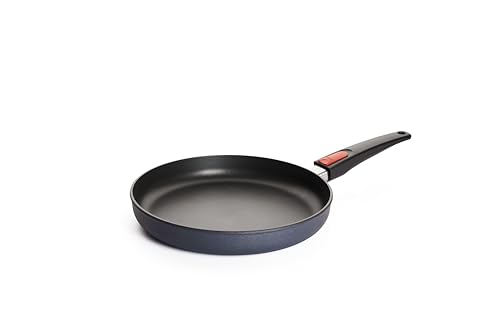 Woll Sartén plana Diamond Lite para inducción, 28 cm de diámetro, 5 cm de alto, con asa extraíble, apta para todo tipo de cocinas, sartén de aluminio fundido, apta para horno, antracita
