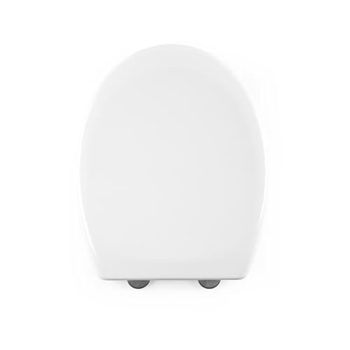 Beldray LA037062PEU7 de Toilette Anti-bactérien – Couvercle à Fermeture Douce, Siège 23 x 48 cm, Duroplastique, Blanc Antibacterial Toilet Seat, White