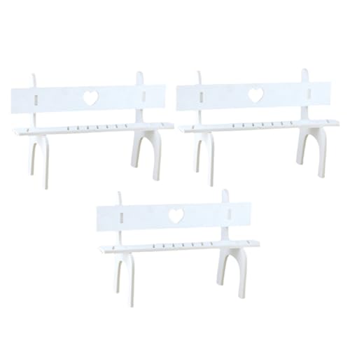 CIYODO Hanging Foot Doll Chairs 3pcs Mini Doll Stools DIY Decorative Furniture Photo Props