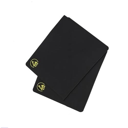 Tapis de souris ESD noir pour salle blanche et laboratoire informatique 18 x 22 cm