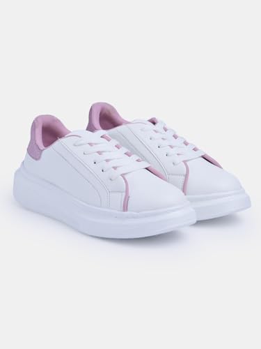Image of Longwalk White Sneakers for Women & Girls | Trendy & Lightweight Casual Shoes