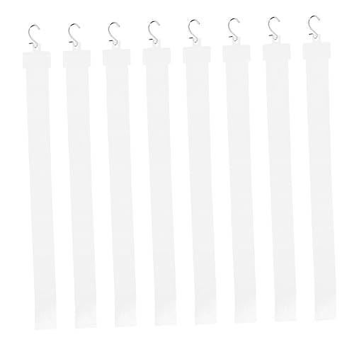 KICHOUSE Merchandising Hangers 8pcs Plastic Strip Hooks Retail Hanging Display Strips for Store Display