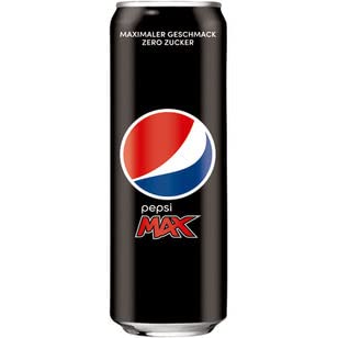 Pepsi Zero Cukier, bezcukrowy napój orzeźwiający firmy Pepsi bez kalorii, kofeina cola w puszce, jednorazowa puszka (24 x 0,33 l) (wzór opakowania może się różnić)