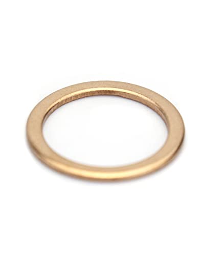 QWORK® Copper Washers Assorted Kit, 200 Pcs Flat Copper Sealing Washers - M5, M6, M8, M10, M12, M14, Bronze - Image 4