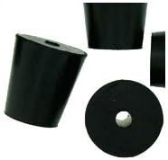 WidgetCo #3 Rubber Stoppers, Rubber Plugs, Tapered, Industrial Grade with 1-Hole (Qty 25)