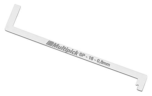Multipick Elite Lock Picking Spanner Professional SP-16 TOK 0.8 mm Width - Tension Over Keyway - Lock Spanner Tool for Lock Picking Set and Lock Pick Set for Beginners and Professionals