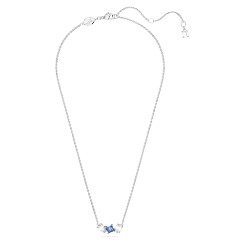 Image of Swarovski Mesmera pendant, Mixed cuts, Blue, Rhodium plated