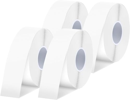 SUPVAN KATASYMBOL Nastro Etichette Termiche, E10/E11/E16 Carta Etichette, Nastro Etichette Continuo 15 mm x 6 m, Etichette Impermeabili adatte per Casa, Ufficio, Scuola, Nero su Bianco, 4 Rotoli