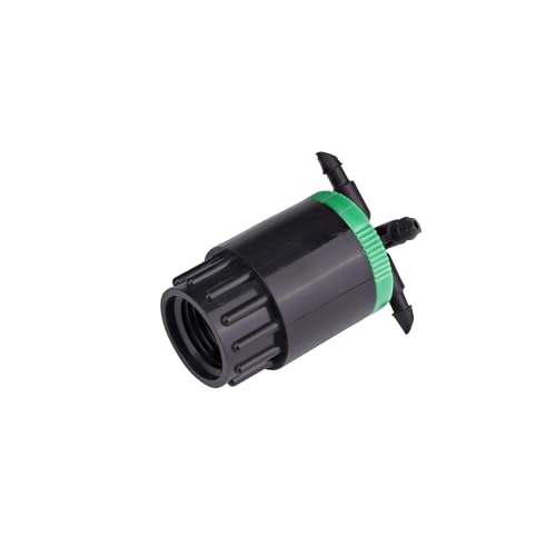 Raindrip QB20UB, Cuatro-Flo® Four-Outlet Bubbler, Drip Irrigation Emitters for Drip Irrigation Gardening Systems, 20 GPH Per Outlet, 1/2-Inch FPT Inlet, Black/Green -  QB20UA