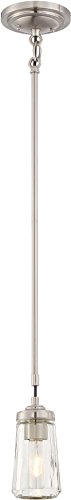 Minka Lavery 3301-84 Poleis Mini Pendant Ceiling Lighting, 1-Light, 60 Watt, Brushed Nickel