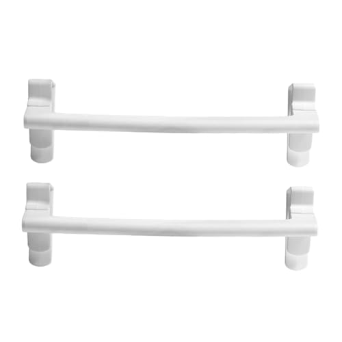 Didiseaon 2 pièces Support Serviettes Plastique Mural Porte Torchons pour Cuisine et Salle de Bain Rangement Gain de Place Blanc Résistant et Pratique
