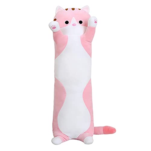 抱きまくら ねこ縫い包み 可愛い 特大 もこもこ 添い寝 抱き枕 猫おもちゃ 柔らかい 多機能 横向き寝 洗える 癒し系 ニャンコ デスク/昼寝まくら プレゼント かわいい ふわふわ ネコ ピンク110cm