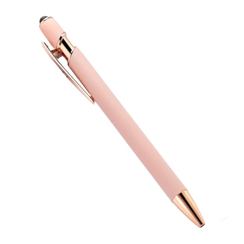 Stylo pour écran tactile en métal rose gravé pour organiser le travail au bureau