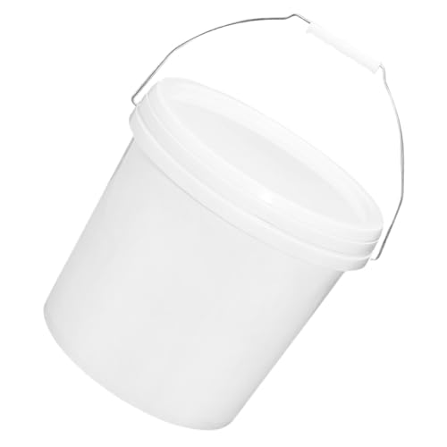 Garneck Small Water Bucket with Handle Heavy Duty Plastic Bucket with Lid for Cleaning Carrying