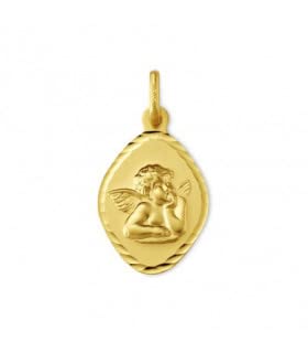 Médaille religieuse or ange Raphaël pensant Argyor au quotidien